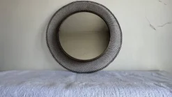 miroir soleil italien en mailles dorées 1960 dlg Ponti