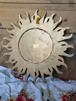 Miroir Soleil Vintage Doré – Un Classique Mid-Century pour une Déco Ra