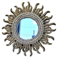 Miroir Soleil Vintage Doré – Un Classique Mid-Century pour une Déco Ra
