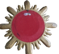 Miroir soleil Wenz en bois doré, Allemagne, 1960s