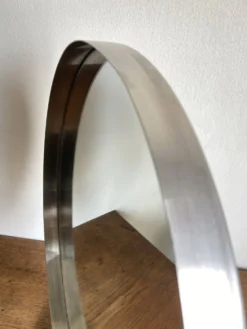 Miroir Space Age anglais 1960 orientable Durlston Design en acier nickelé
