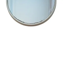 Miroir Space Age avec cadre en plastique blanc