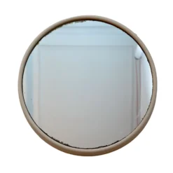 Miroir Space Age avec cadre en plastique blanc