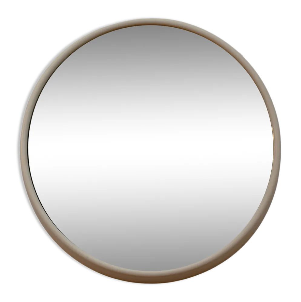 Miroir Space Age avec cadre en plastique blanc