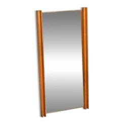 Miroir suédois minimaliste en bois de pin Japandi des années 70