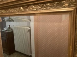 Miroir étain vintage cadre doré