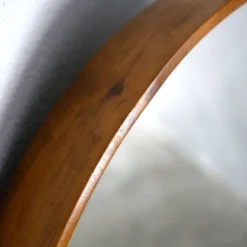 Miroir - Teck - Structure en bois avec laiton - Design italien vintage - Années 60