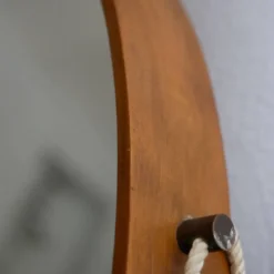 Miroir - Teck - Structure en bois avec laiton - Design italien vintage - Années 60