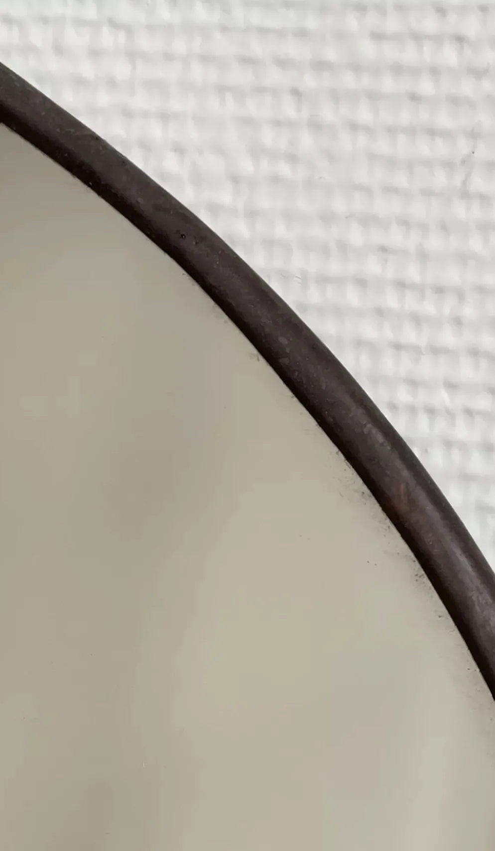 Miroir trapèze irrégulier organique laiton noir minimaliste 90x140cm
