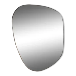 Miroir trapèze irrégulier organique laiton noir minimaliste 90x140cm