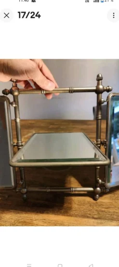 Miroir triptyque 1900 biseauté Barbier