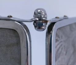 Miroir triptyque chrome patine début XXème