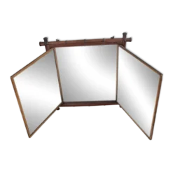 Miroir triptyque de barbier