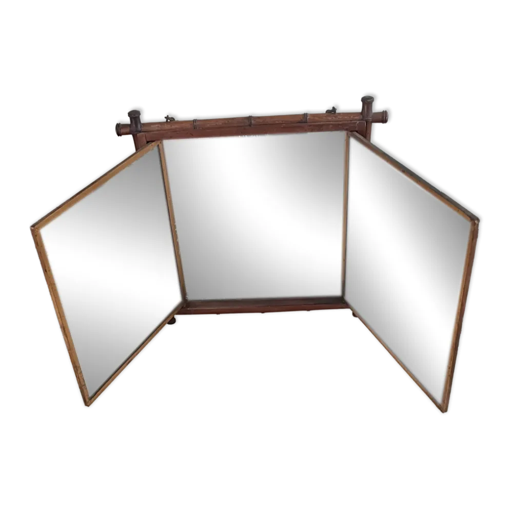 Miroir triptyque de barbier