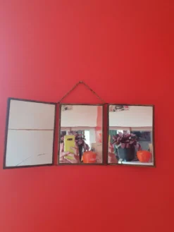 Miroir triptyque de barbier