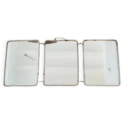 Miroir triptyque de barbier ancien pliant