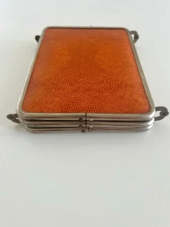 Miroir triptyque de barbier ancien Art Déco années 1920/30 – gainage o