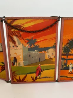 Miroir triptyque de barbier orientaliste, 1920