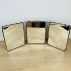 Miroir triptyque de barbier verre biseauté, vintage
