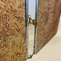 Miroir triptyque de barbier verre biseauté, vintage