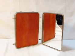 Miroir triptyque de barbier vintage