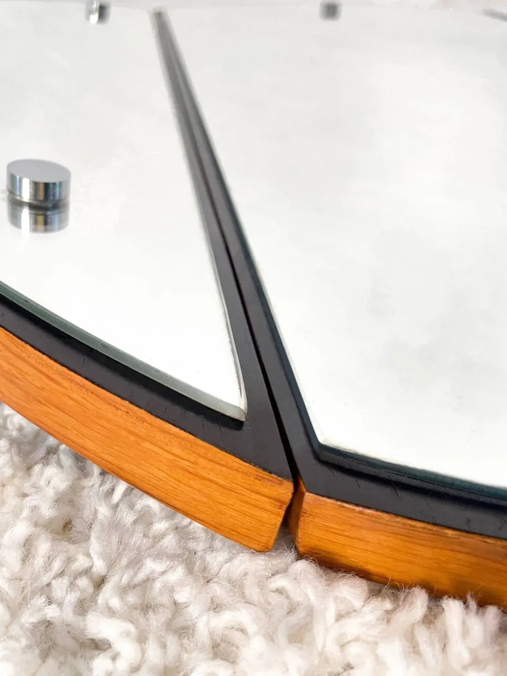 Miroir triptyque du milieu du siècle