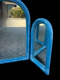 Miroir triptyque en osier