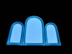 Miroir triptyque en osier