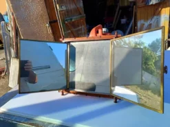 Miroir Triptyque 1876 : L.B