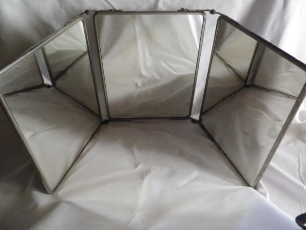 Miroir triptyque vintage 65x27cm