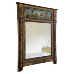 Miroir trumeau époque Restauration - Décor fixé sous verre