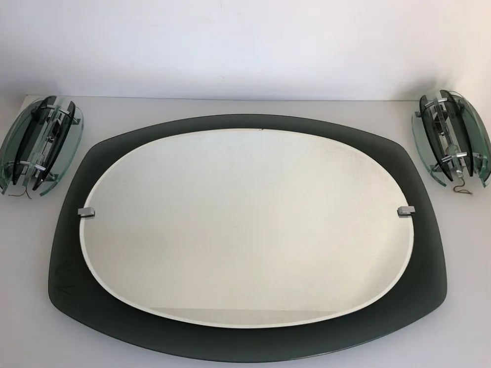 Miroir veca et 2 appliques veca assorties made in italy