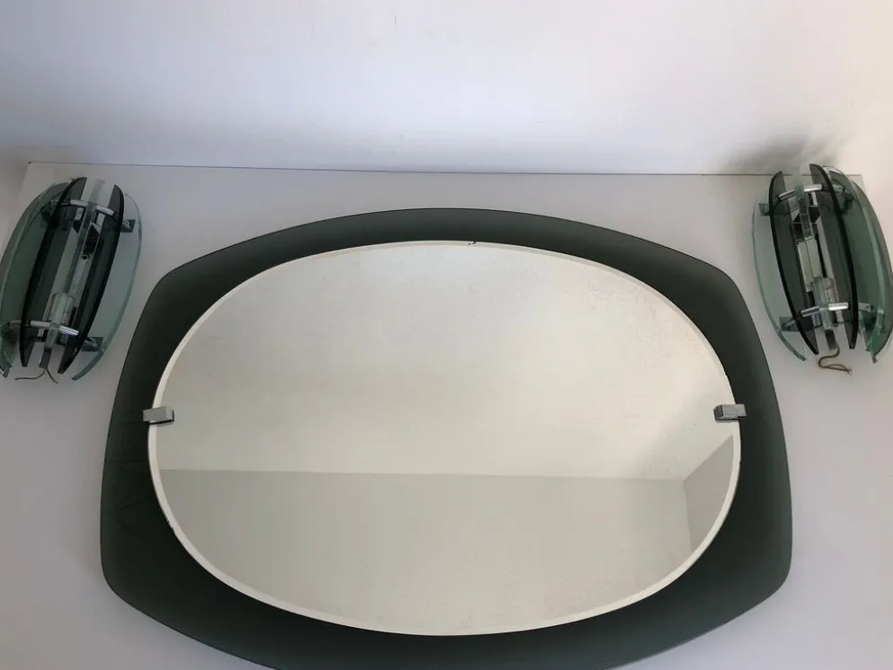 Miroir veca et 2 appliques veca assorties made in italy