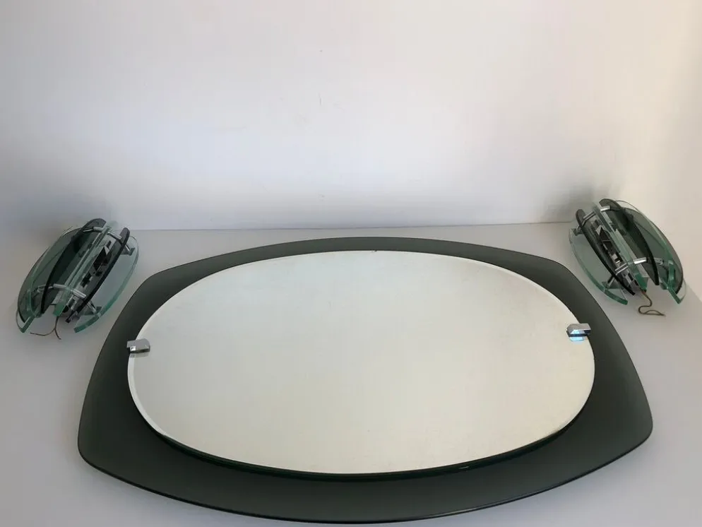 Miroir veca et 2 appliques veca assorties made in italy