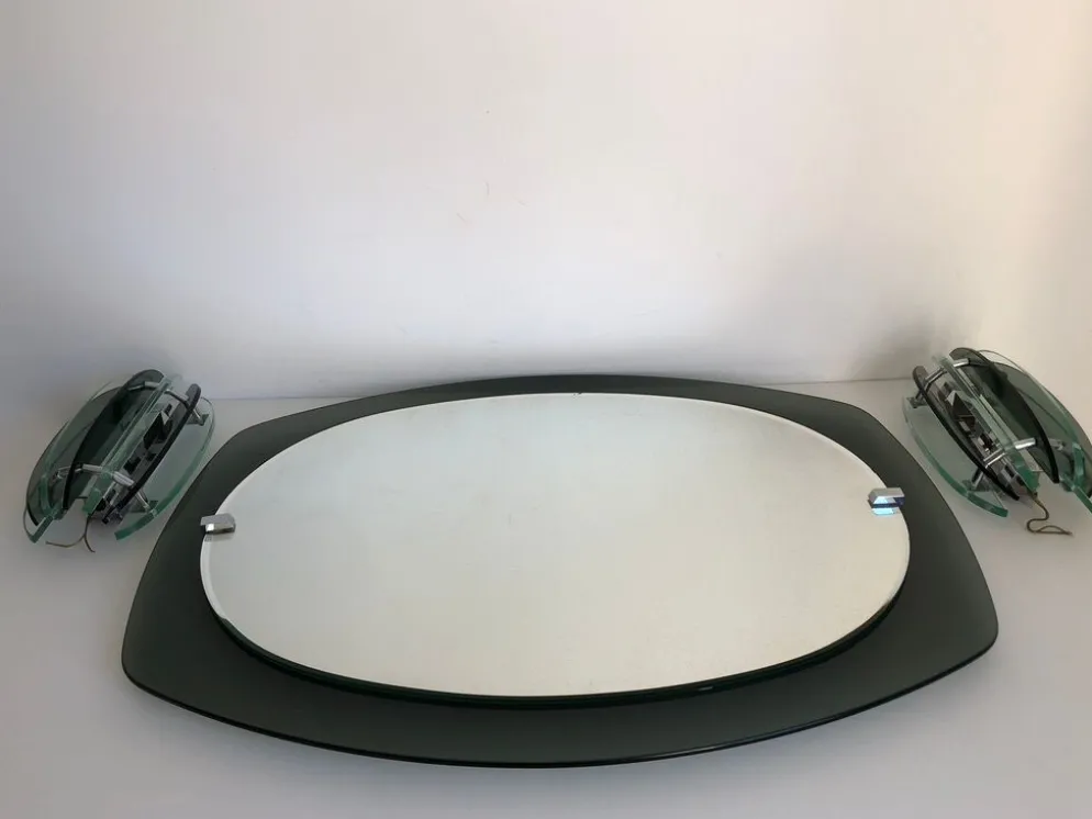 Miroir veca et 2 appliques veca assorties made in italy