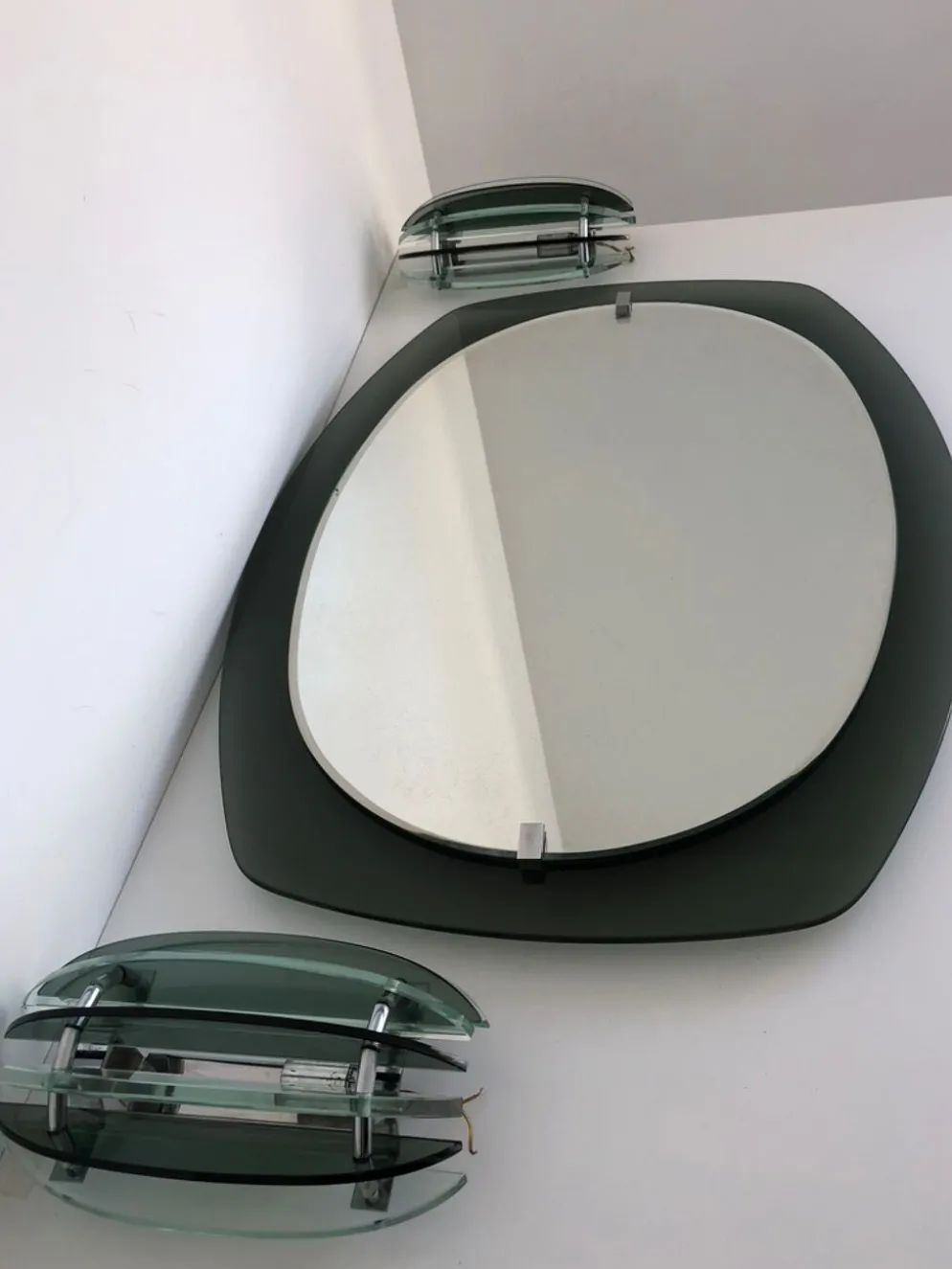 Miroir veca et 2 appliques veca assorties made in italy