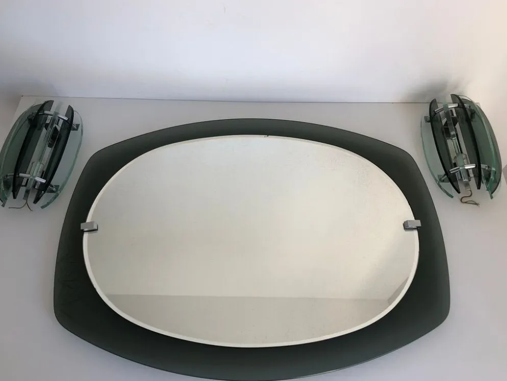 Miroir veca et 2 appliques veca assorties made in italy