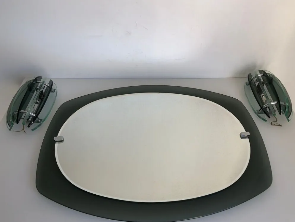 Miroir veca et 2 appliques veca assorties made in italy