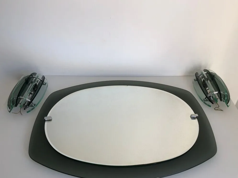 Miroir veca et 2 appliques veca assorties made in italy