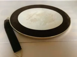 Miroir velours marron vintage