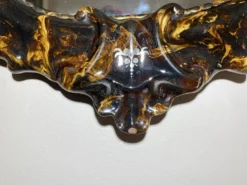 Miroir villeroy & boch – miroir céramique xixe – second empire 1860-18