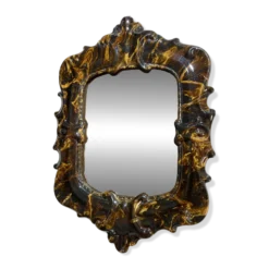 Miroir villeroy & boch – miroir céramique xixe – second empire 1860-18