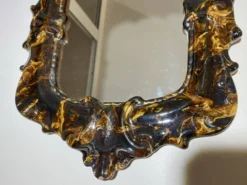 Miroir villeroy & boch – miroir céramique xixe – second empire 1860-18