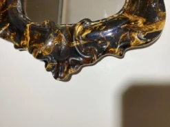 Miroir villeroy & boch – miroir céramique xixe – second empire 1860-18