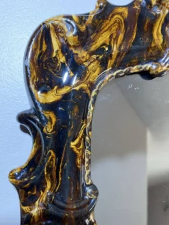Miroir villeroy & boch – miroir céramique xixe – second empire 1860-18