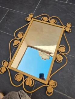 Miroir vintage artdeco fer forgé