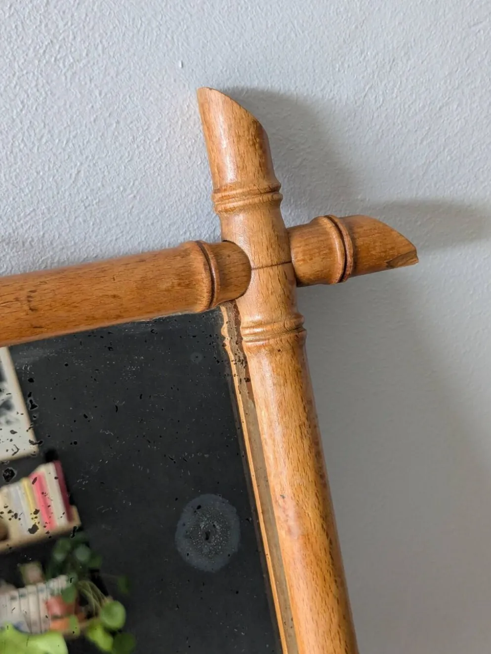 Miroir vintage bambou