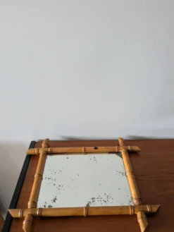 Miroir vintage bambou