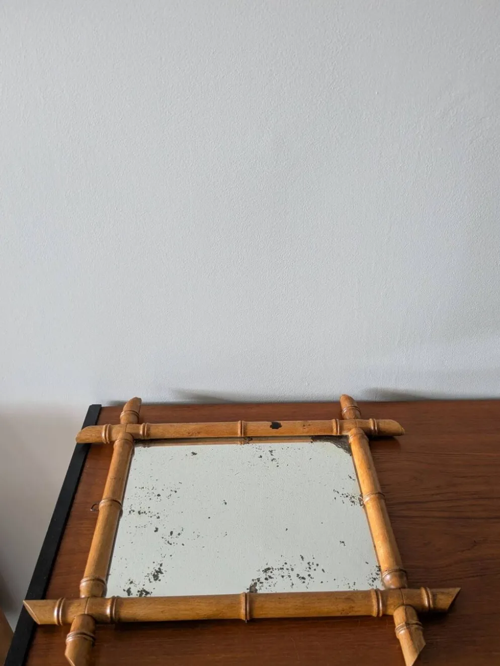 Miroir vintage bambou
