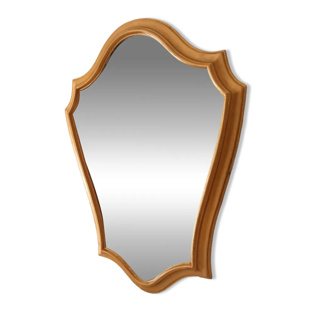 Miroir vintage baroque en bois doré